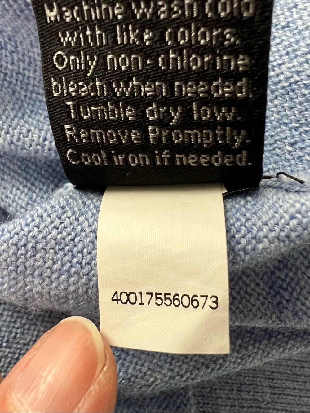 Apt 9 Light Blue Merino Wool Blend V-neck Slim Fit Summer Fall Vacation Sweater - Picture 9 of 9